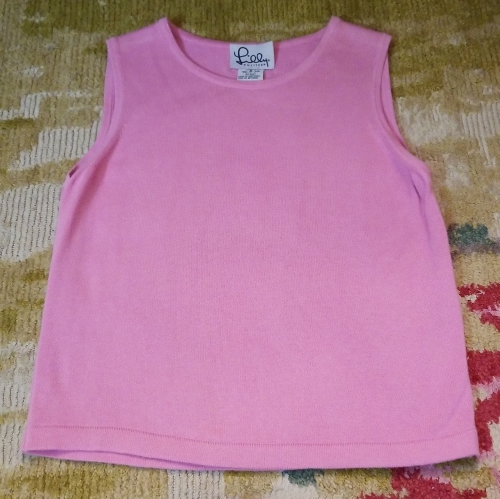 Lilly Pulitzer pink knit vest